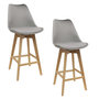 Voir la diapositive 1 : TOILINUX 2 Tabourets de bar en bois scandinaves Home Factory