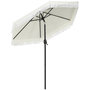Voir la diapositive 1 : OUTSUNNY Parasol inclinable de jardin Ø 225 cm style bohème à franges crème
