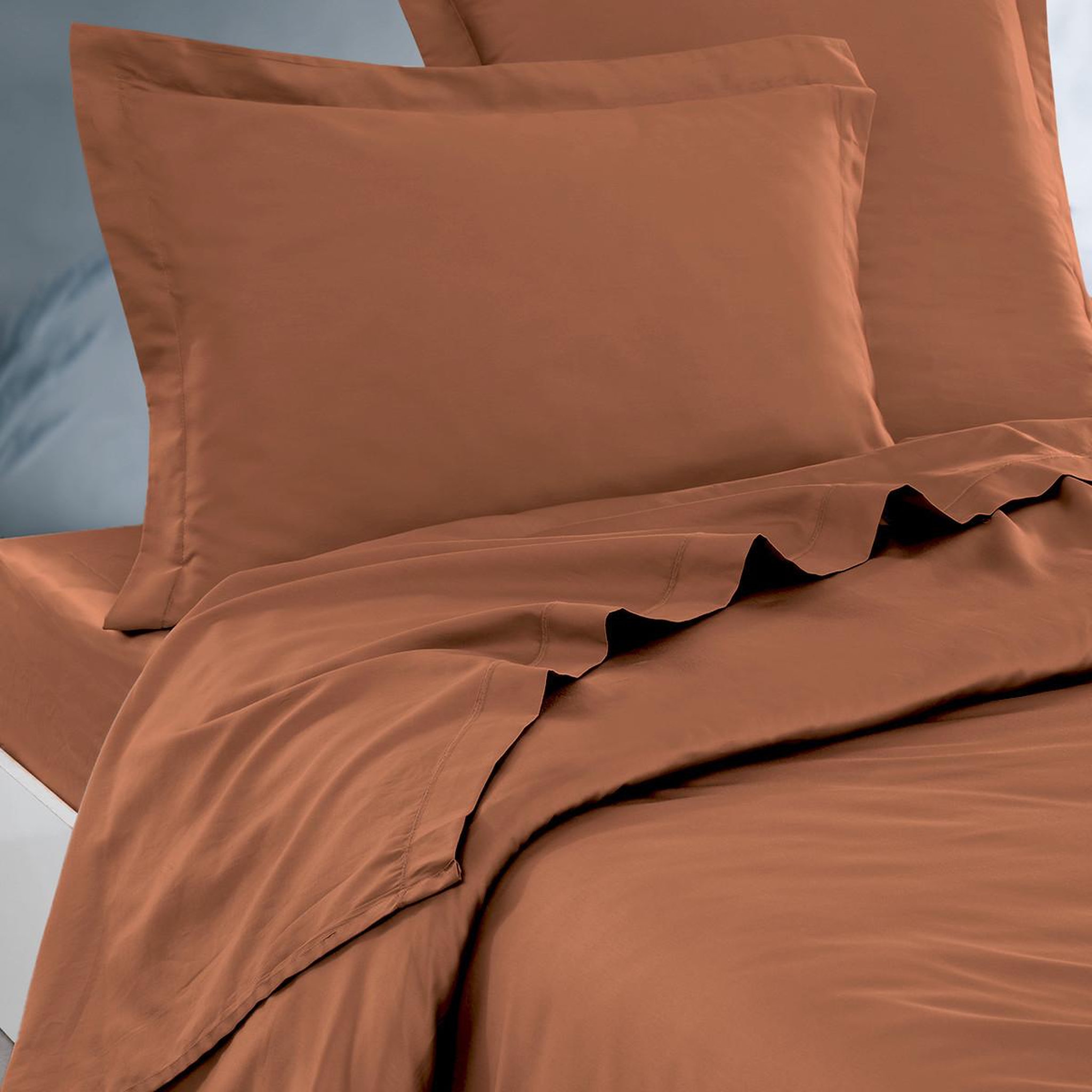 Voir la diapositive 2 : Sensei Maison Drap plat en percale de coton SOFT PERCALE