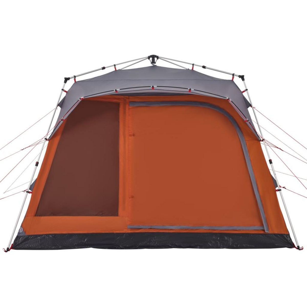 VIDAXL Tente familiale cabine 7personnes gris orange degagement rapide
