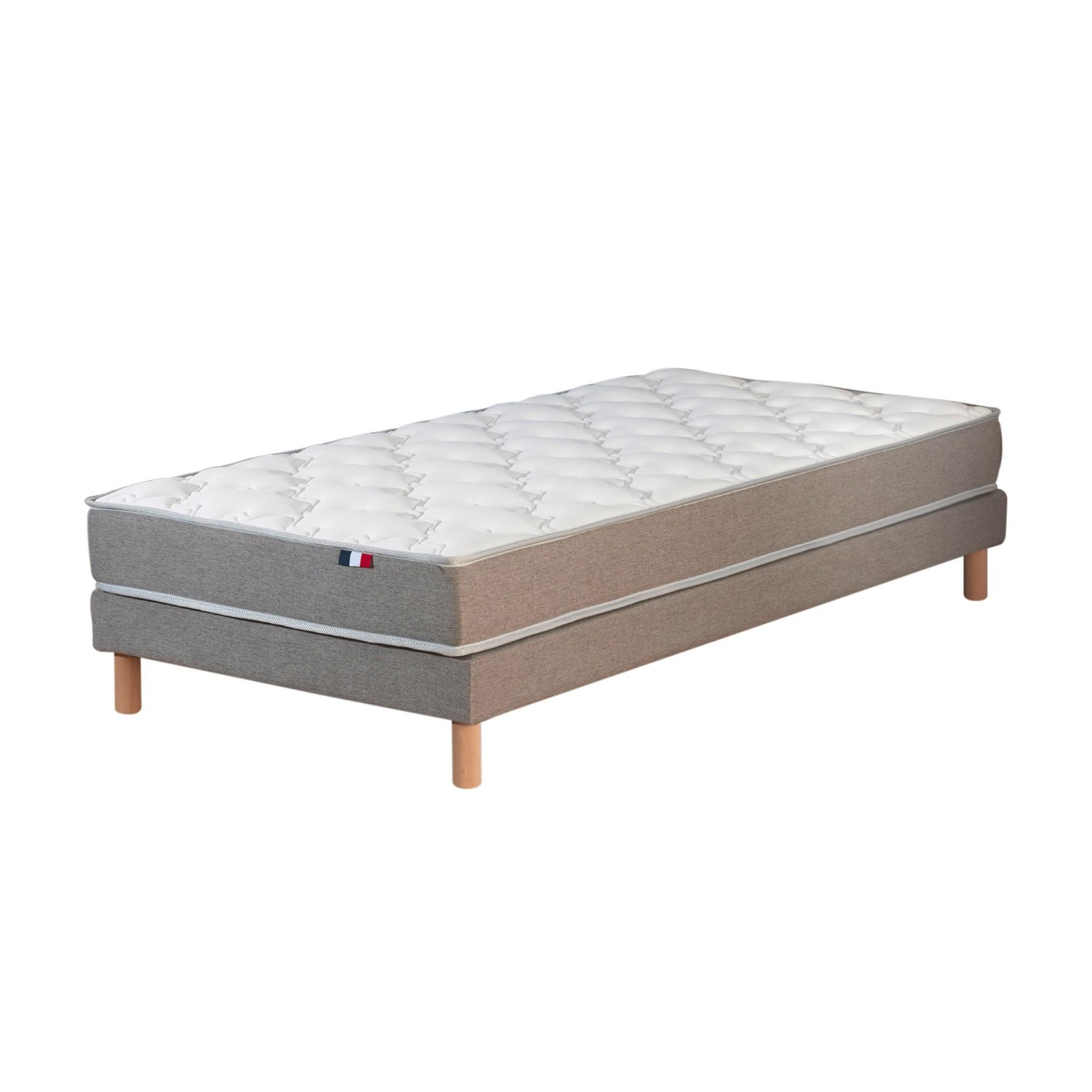 Voir la diapositive 4 : IDLITERIE Ensemble matelas mousse ferme réversible ALTO et sommier - confort français