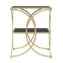Voir la diapositive 2 : Paris Prix Table d'Appoint Double Design  Kim  55cm Noir & Or