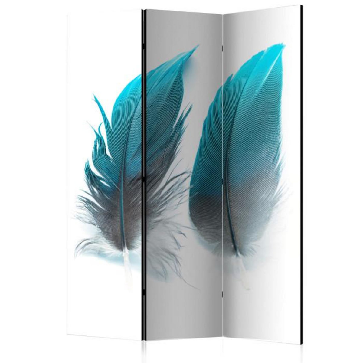 Paris Prix Paravent 3 Volets  Blue Feathers  135x172cm