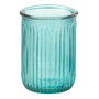 Voir la diapositive 1 : Paris Prix Vase Design en Verre  Stripe  20cm Bleu Aqua