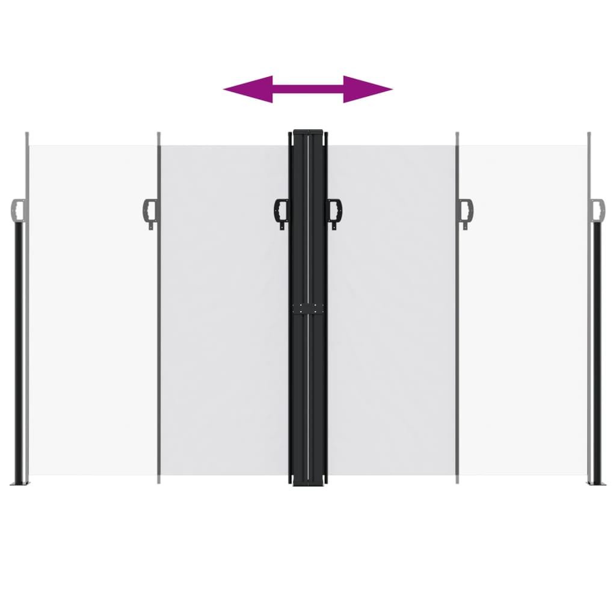Voir la diapositive 5 : VIDAXL Auvent lateral retractable blanc 200x1000 cm