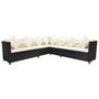 Voir la diapositive 5 : VIDAXL Salon de jardin 5 pcs avec coussins resine tressee noir