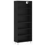 Voir la diapositive 2 : VIDAXL Buffet noir 69,5x32,5x180 cm bois d'ingenierie
