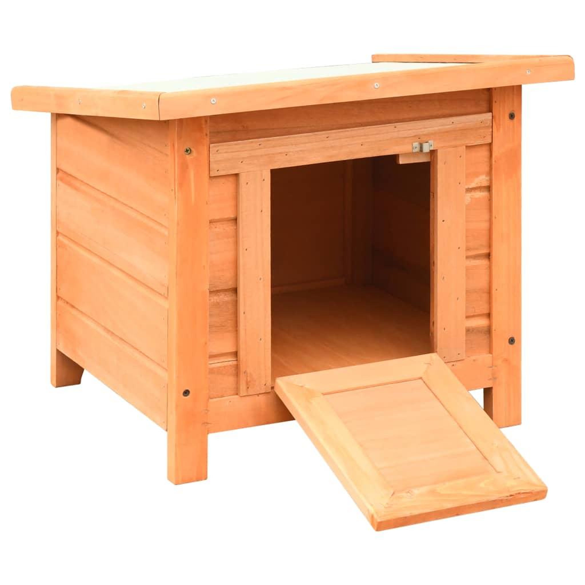 Voir la diapositive 4 : VIDAXL Maison de chat pin massif et sapin 50 x 46 x 43,5 cm