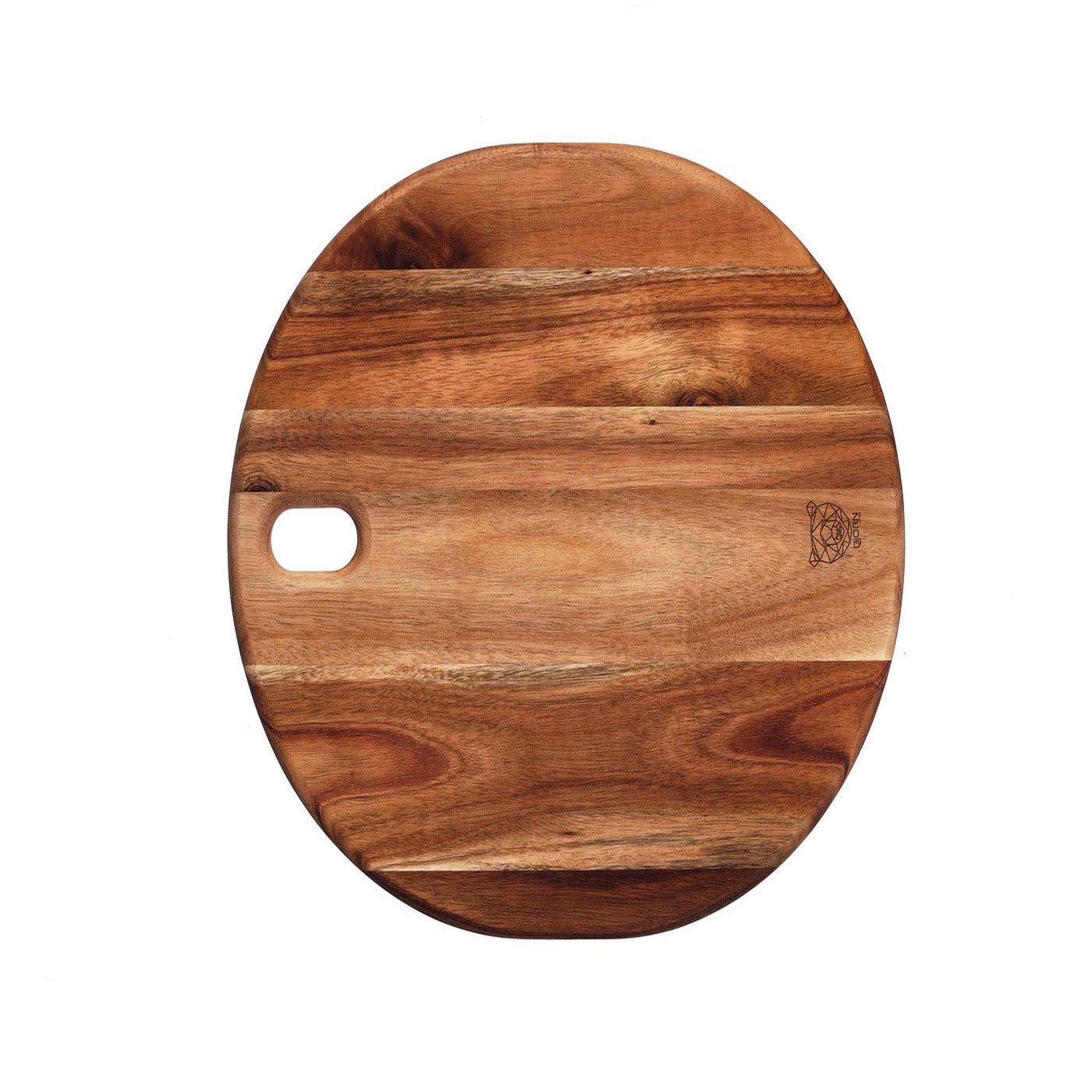Voir la diapositive 3 : BJORN Planche à découper en bois d'acacia elin - ø31cm