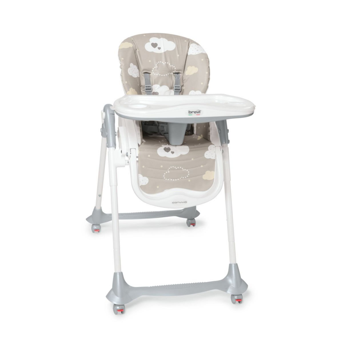 CONVIVIO chaise haute - c&oelig;urs et nuages