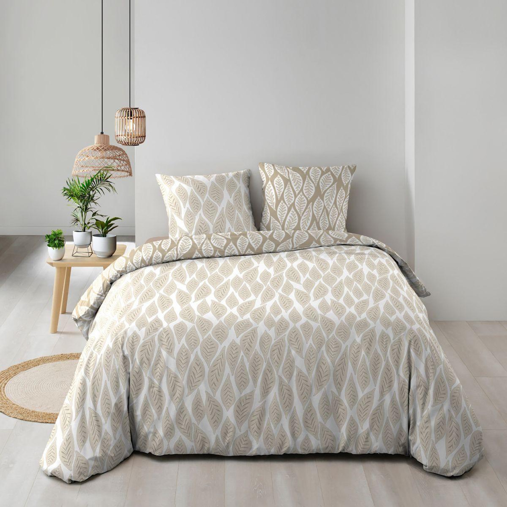 Voir la diapositive 4 : Douceur d'Intérieur Parure de lit 3 pièces  mareva  260x240cm beige