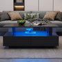 Voir la diapositive 4 : MERAX Table basse rectangulaire noir - 50x100 cm led acrylique