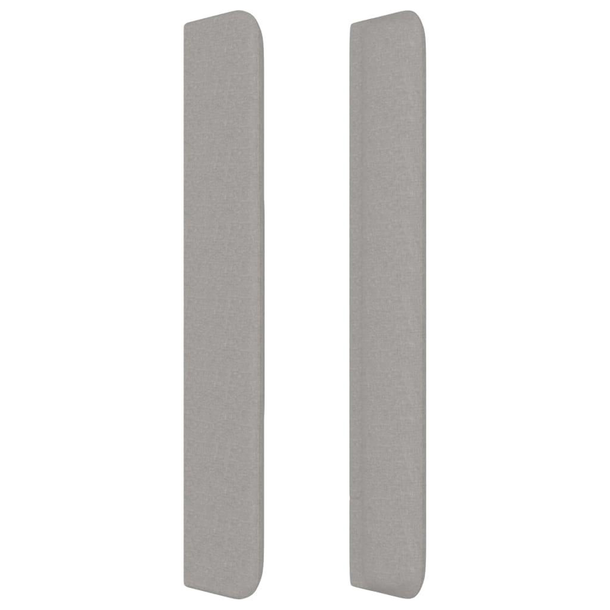 Voir la diapositive 4 : VIDAXL Tete de lit avec oreilles Gris clair 147x16x118/128 cm Tissu