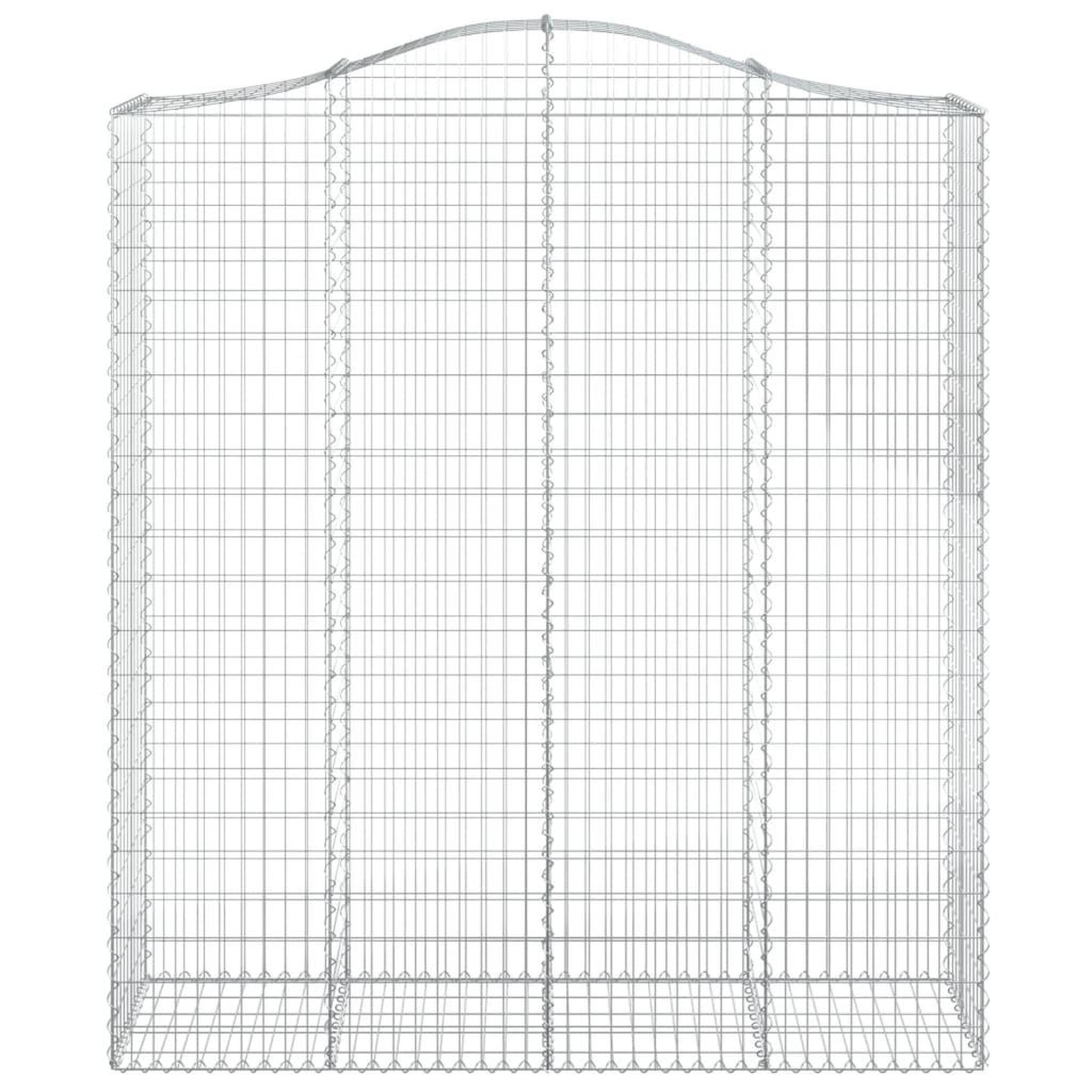 Voir la diapositive 4 : VIDAXL Paniers a gabions arques 4 pcs 200x50x220/240 cm Fer galvanise