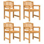 Voir la diapositive 2 : VIDAXL Chaises de jardin lot de 4 58x59x88 cm bois de teck solide