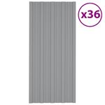 VIDAXL Panneaux de toiture 36 pcs Acier galvanise Gris 100x45 cm