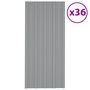 Voir la diapositive 1 : VIDAXL Panneaux de toiture 36 pcs Acier galvanise Gris 100x45 cm