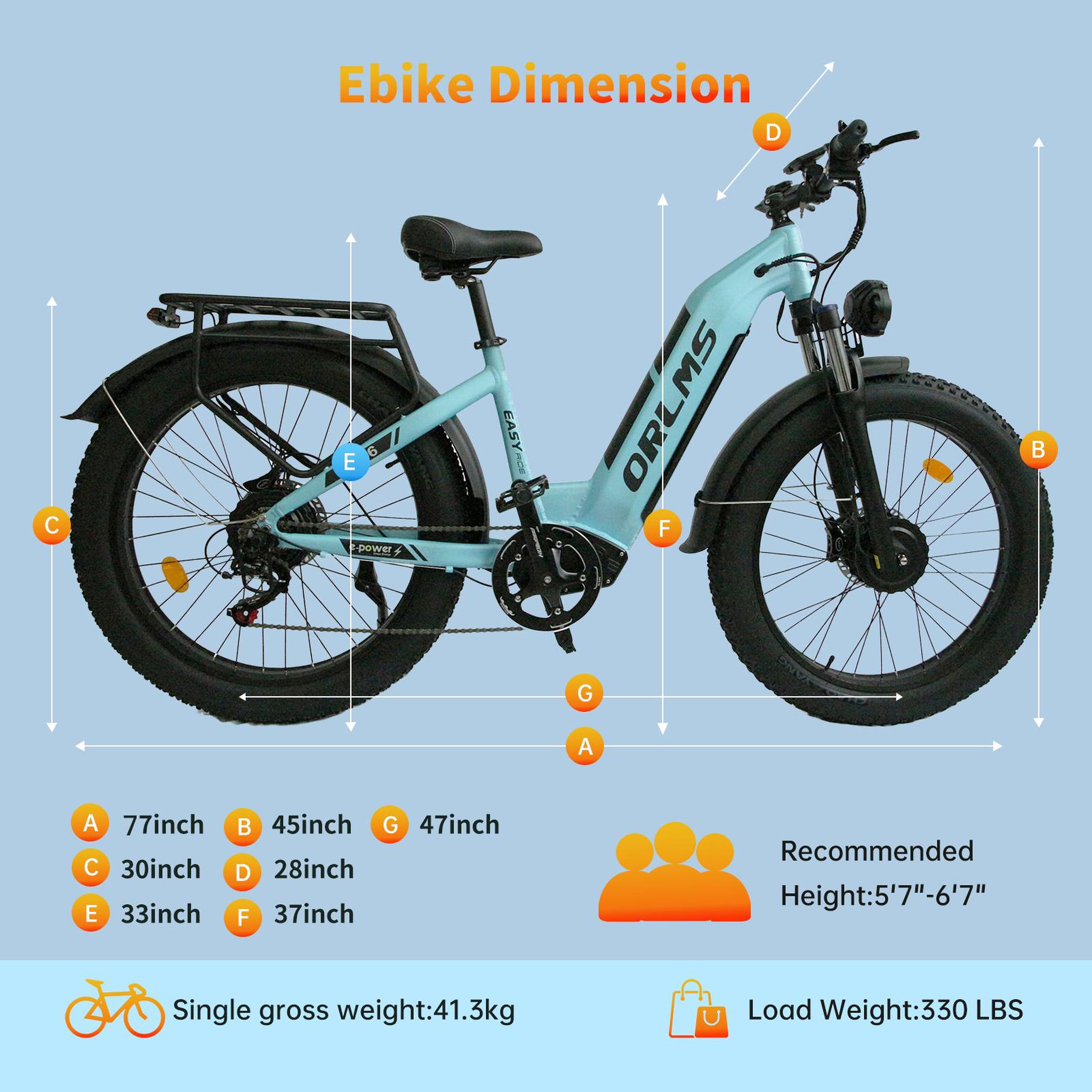 Voir la diapositive 6 : ORLMS Vélo électrique ORLMS MN-6