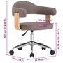 Voir la diapositive 6 : VIDAXL Chaise pivotante de bureau Taupe Bois courbe et tissu