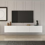 Voir la diapositive 2 : Habitat et Jardin Meuble TV en bois  West  150 x 32 x 30 cm - Blanc