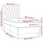 Voir la diapositive 6 : VIDAXL Sommier a lattes de lit et matelas et LED Gris fonce 80x200cm