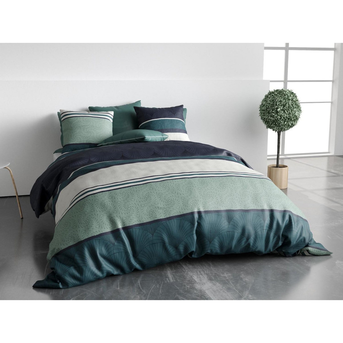 ATELIER DU COTON Parure housse de couette 100% coton 57 fils antika