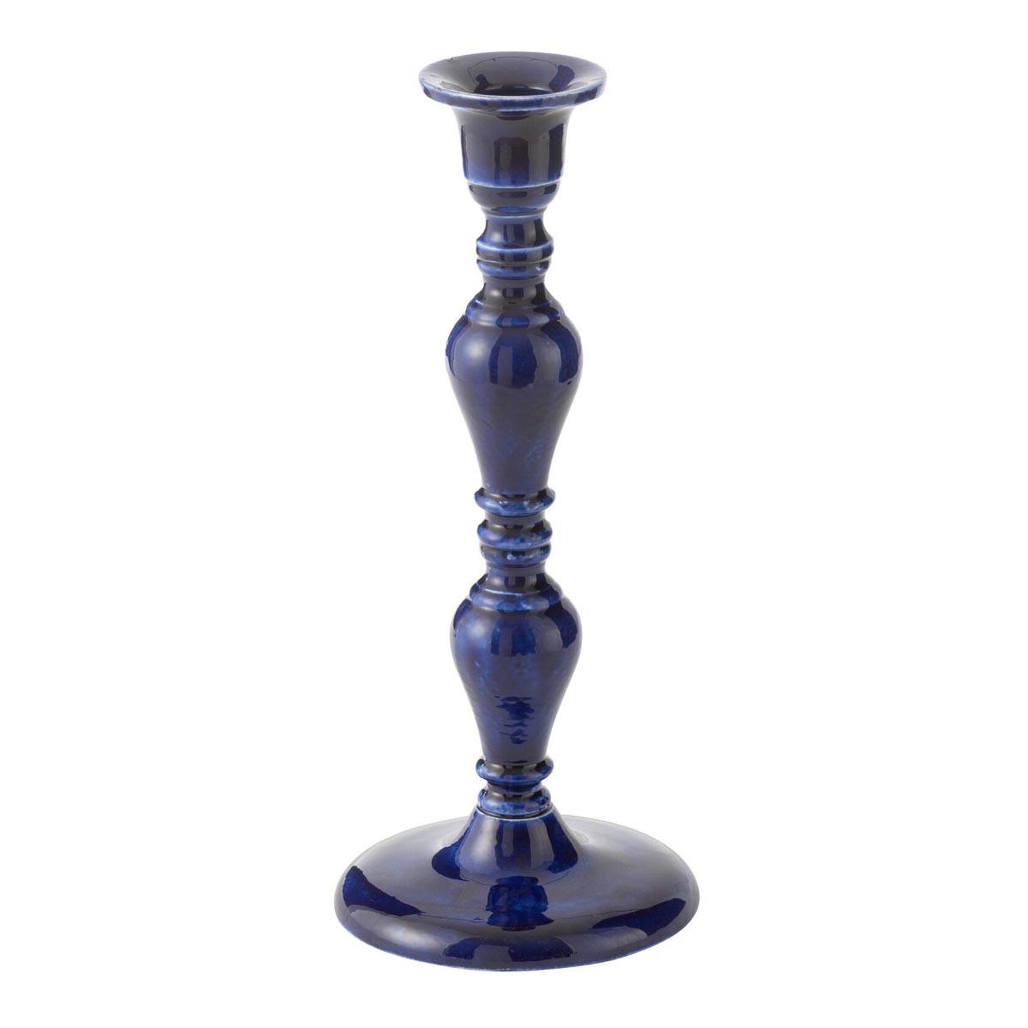 J-LINE Bougeoir design en métal  nag  52cm bleu