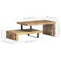 Voir la diapositive 6 : VIDAXL Ensemble de table basse 2 pcs Bois de recuperation massif