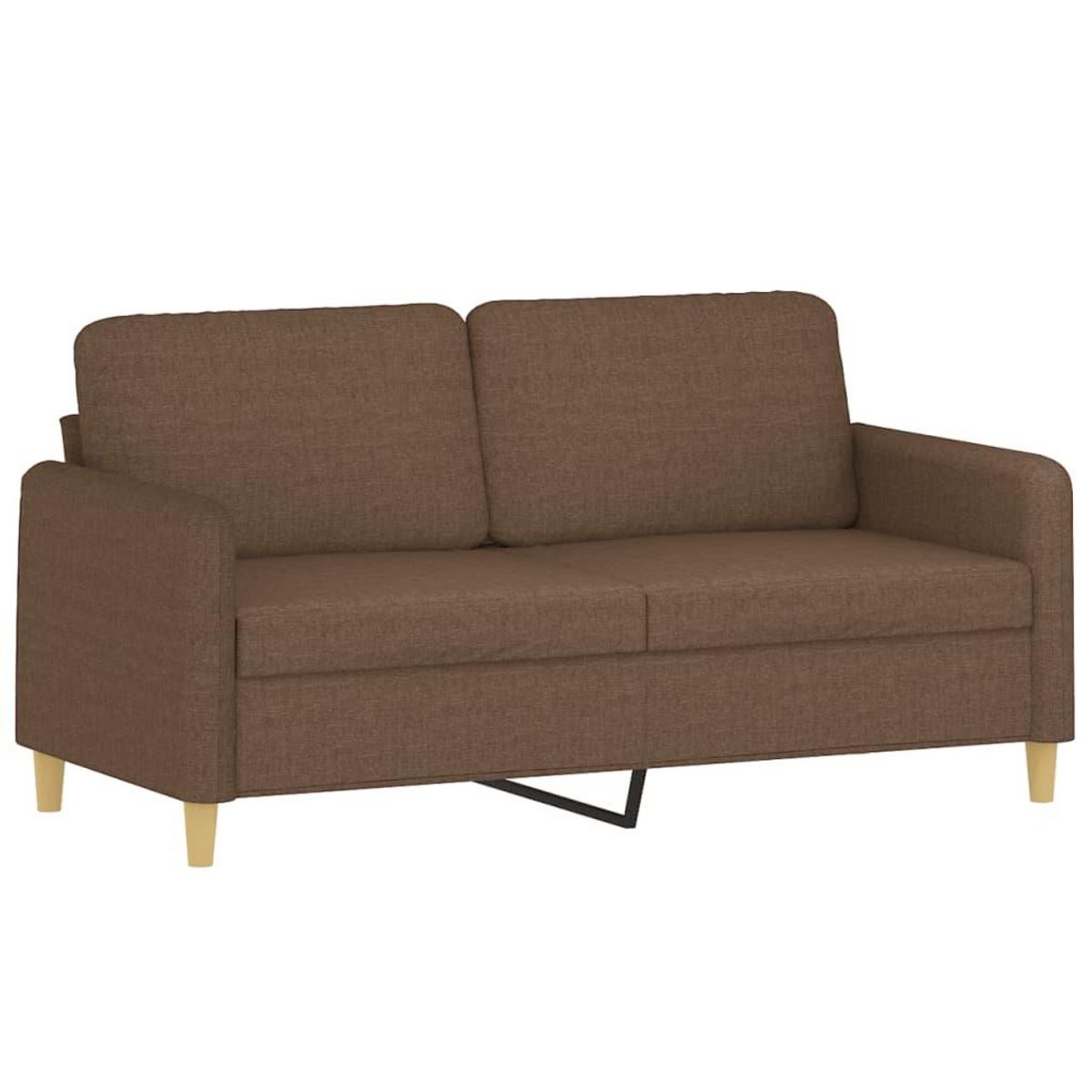 VIDAXL Ensemble de canapes 3 pcs avec coussins Marron Tissu