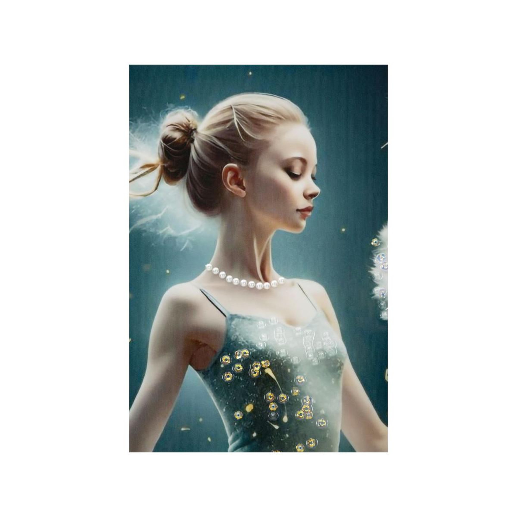 Voir la diapositive 2 : Paris Prix Tableau peinture  dancing i  72x102cm multicolore