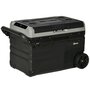 Voir la diapositive 1 : OUTSUNNY Outsunny Glacière électrique 50L portable, réfrigérateur congélateur avec lumière LED intérieure et poignées pliables - dim. 71,1L x 46l x 50,6H cm - noir et gris