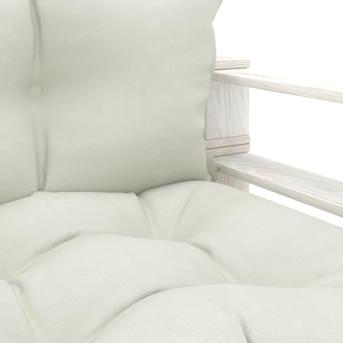 VIDAXL Canape palette de jardin avec coussins beige Bois