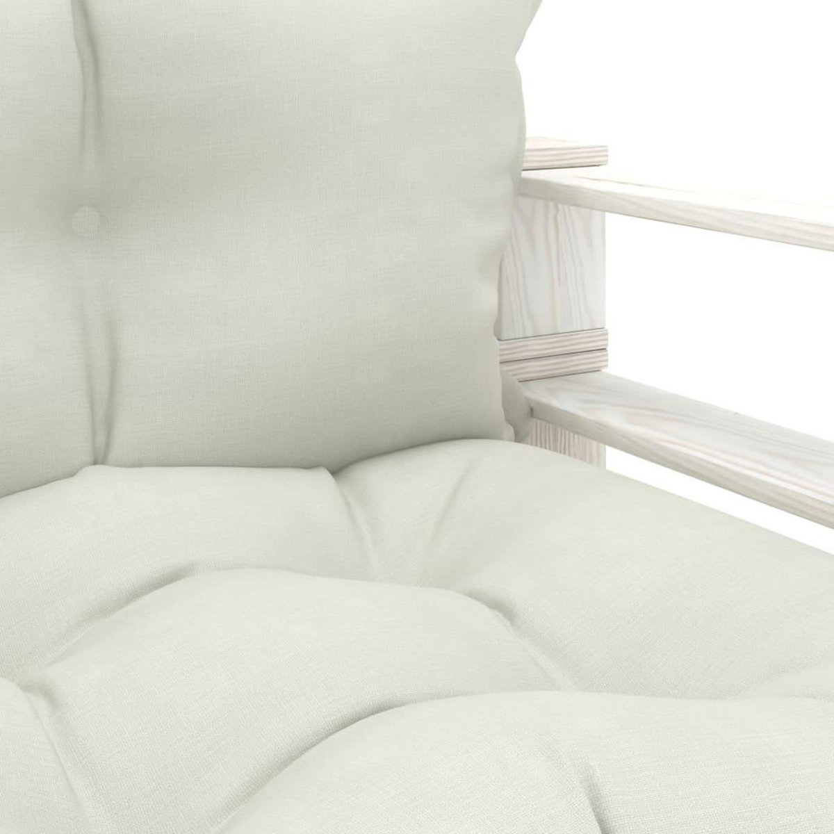 VIDAXL Canape palette de jardin avec coussins beige Bois