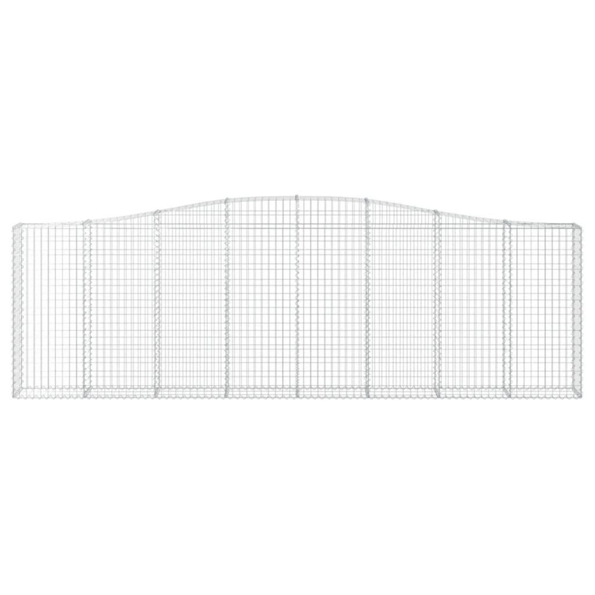 VIDAXL Paniers a gabions arques 10 pcs 400x30x120/140 cm Fer galvanise