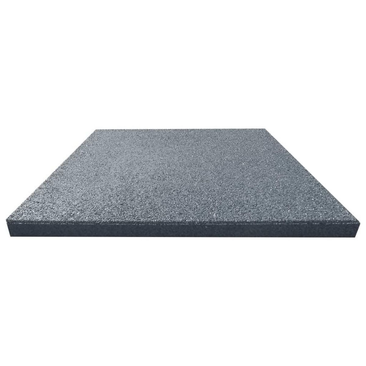 VIDAXL Carreaux de protection antichoc 18pcs Caoutchouc 50x50x3cm Gris
