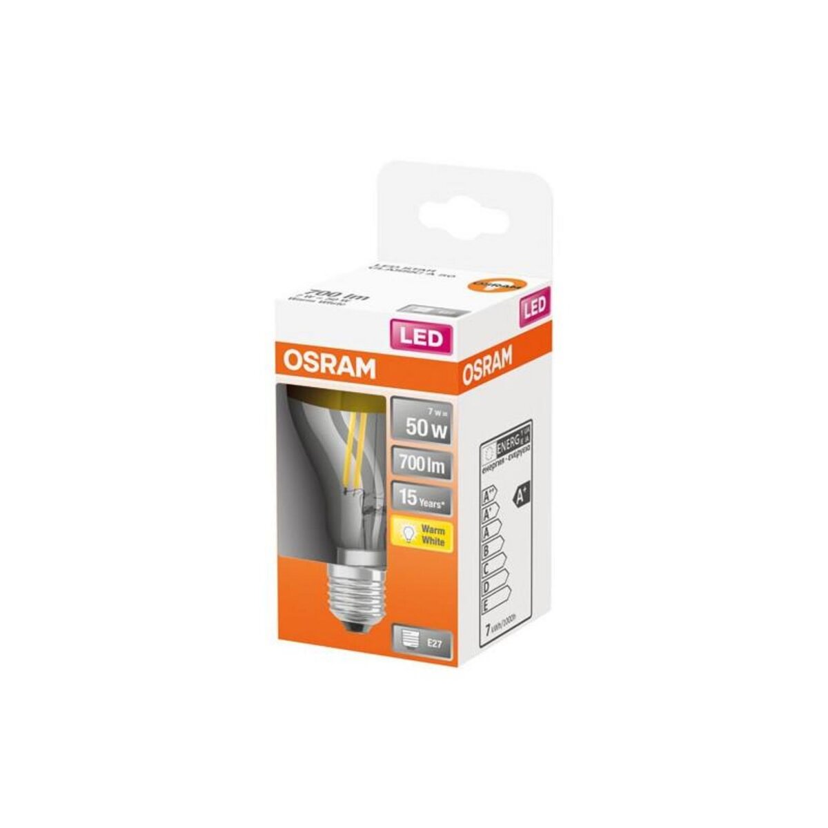 Osram LED STD CLAIR FILA.CAL.OR 7W E27 CHD OSRAM - 4058075435346
