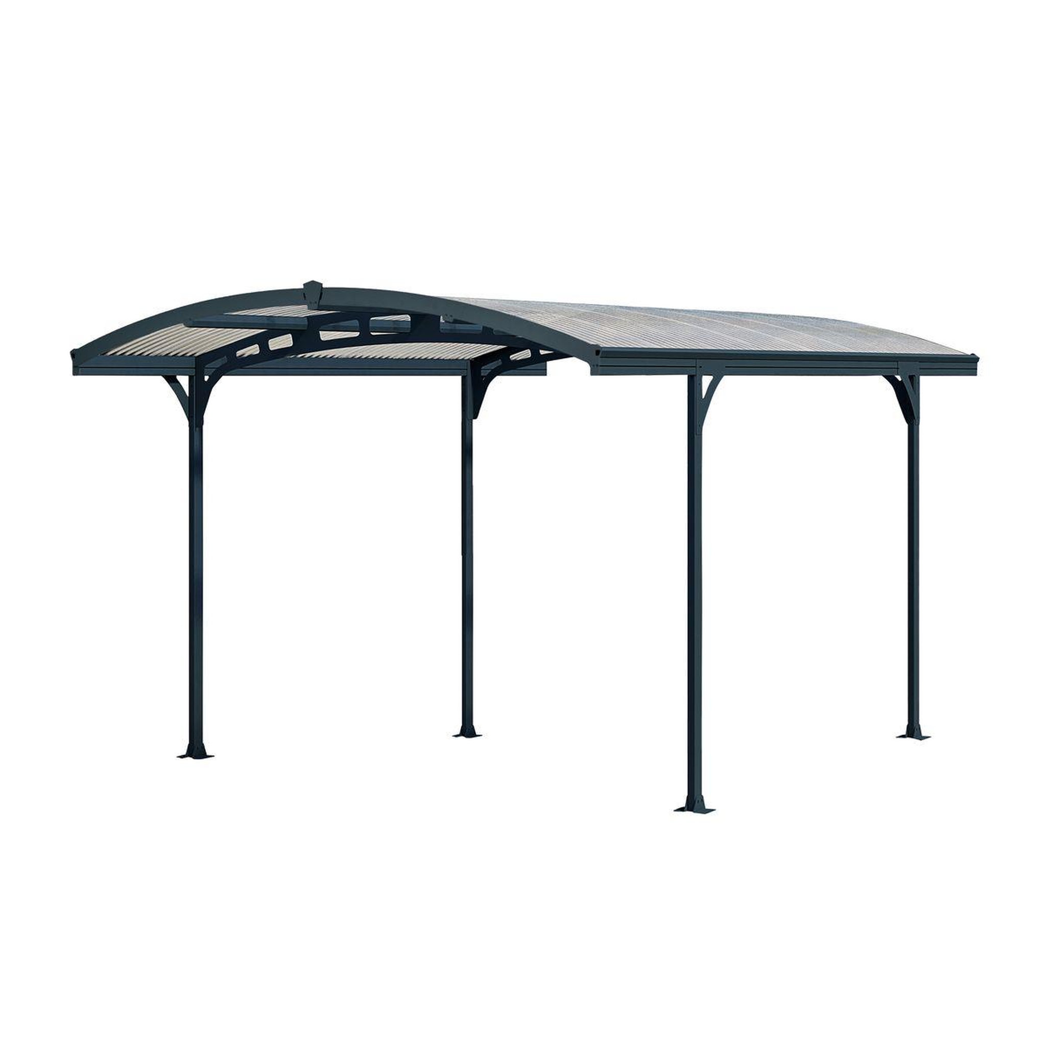 Voir la diapositive 2 : Canopia by PALRAM Carport Aluminium - Anthracite - 13,4m² - ATLAS 5000