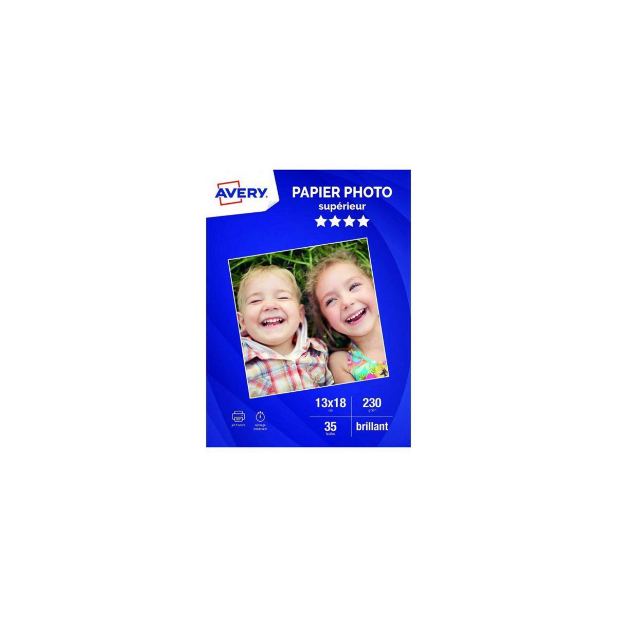 AVERY Papier photo 35 Photos brillantes A4 180g