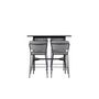 Voir la diapositive 3 : Paris Prix Ensemble Table de Bar & 4 Chaises  Rax & Bell  120cm Noir & Gris