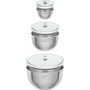 Voir la diapositive 2 : ZWILLING Boîte alimentaire 3 bols inox avec couvercles S-M-L