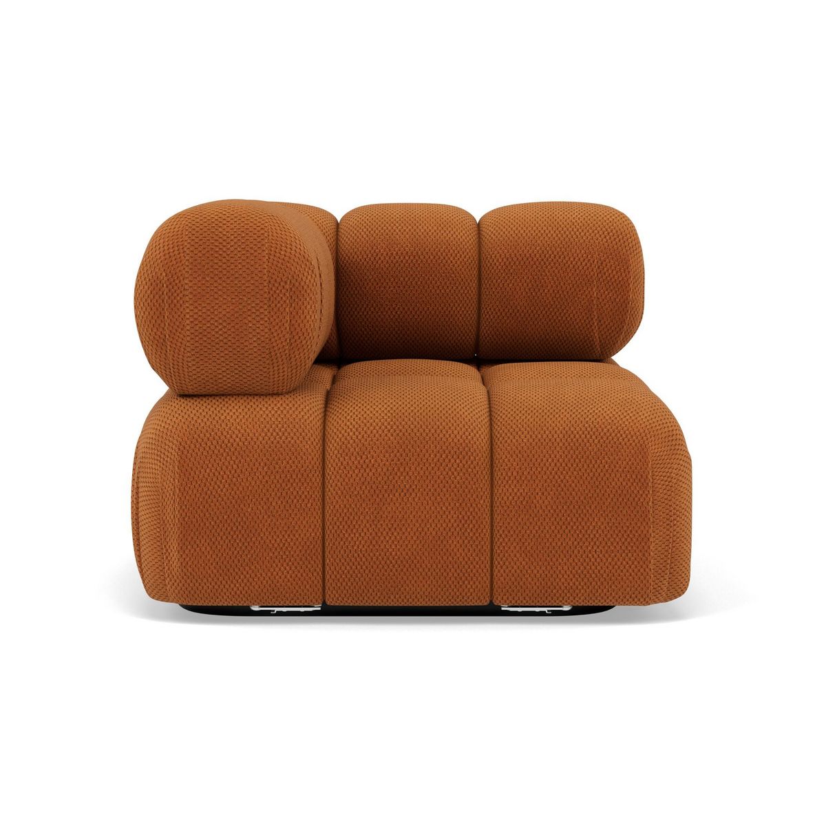 LISA DESIGN Ruby - module d'assise d'angle gauche en velours texturé