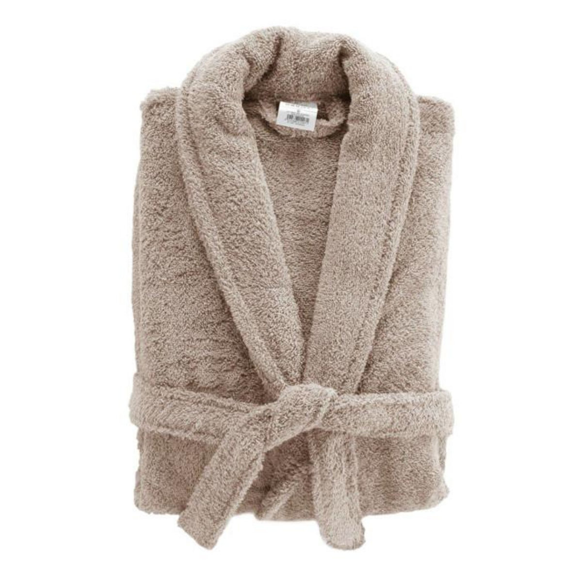 Paris Prix Peignoir Col Châle en Coton  Tendresse  Taupe