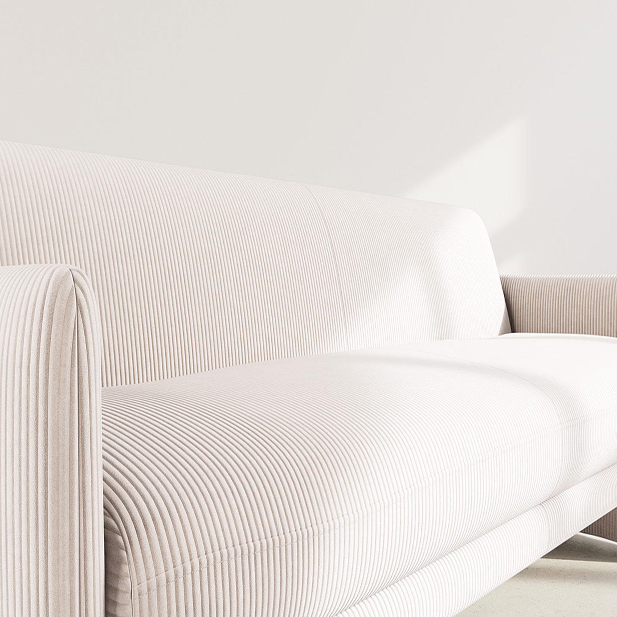 Voir la diapositive 4 : BEST MOBILIER Mathis - canapé convertible clic-clac 3 places en velours côtelé