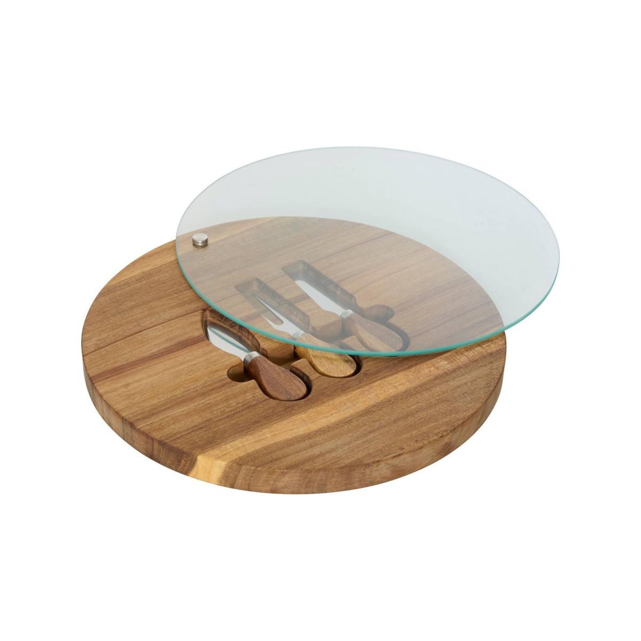 Voir la diapositive 2 : SECRET DE GOURMET Service à fromage en bois  mina  30cm marron