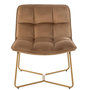 Voir la diapositive 2 : Paris Prix Fauteuil Lounge Design  Pierre  85cm Marron