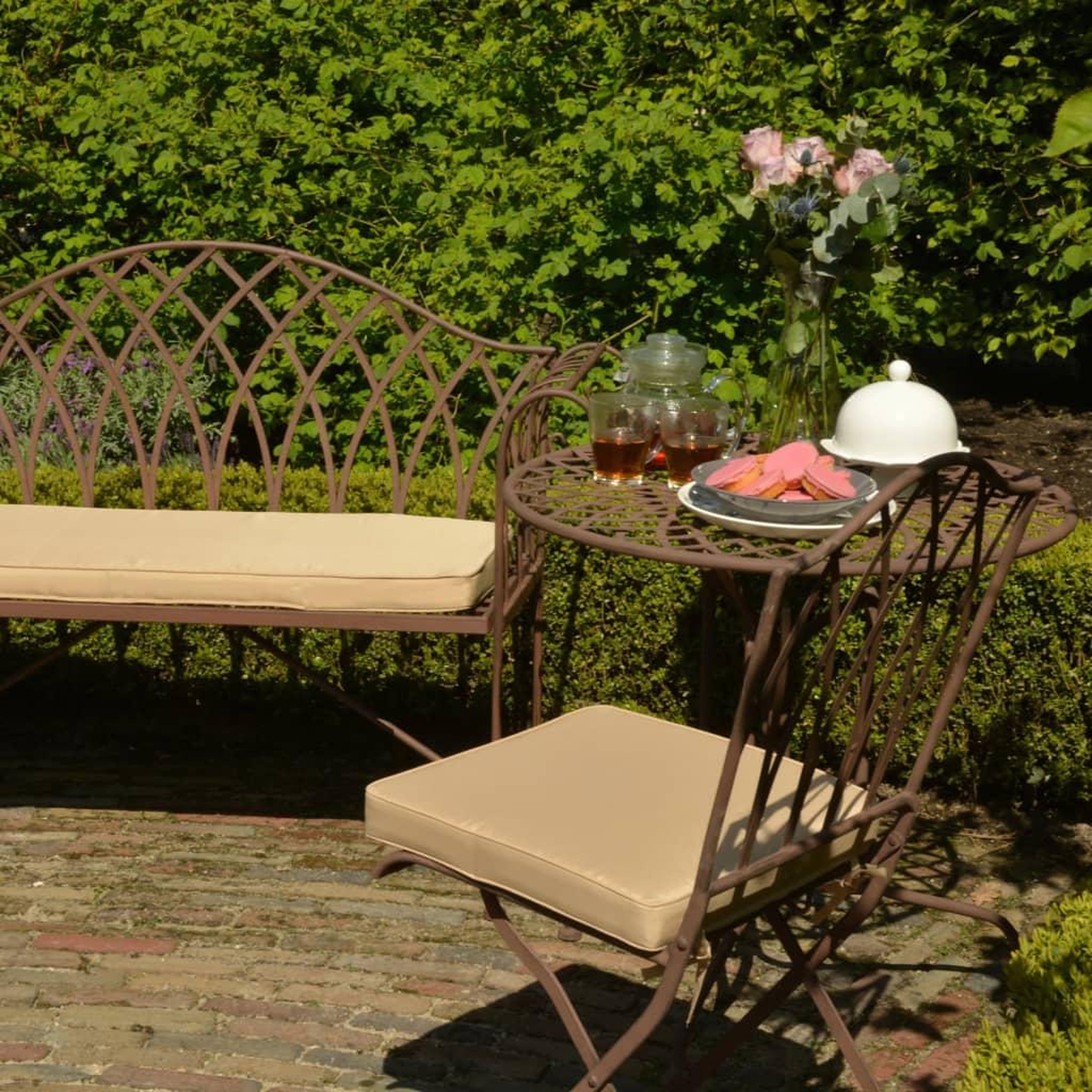Voir la diapositive 4 : ESSCHERT DESIGN Esschert Design Banc de jardin metal de style anglais ancien MF009