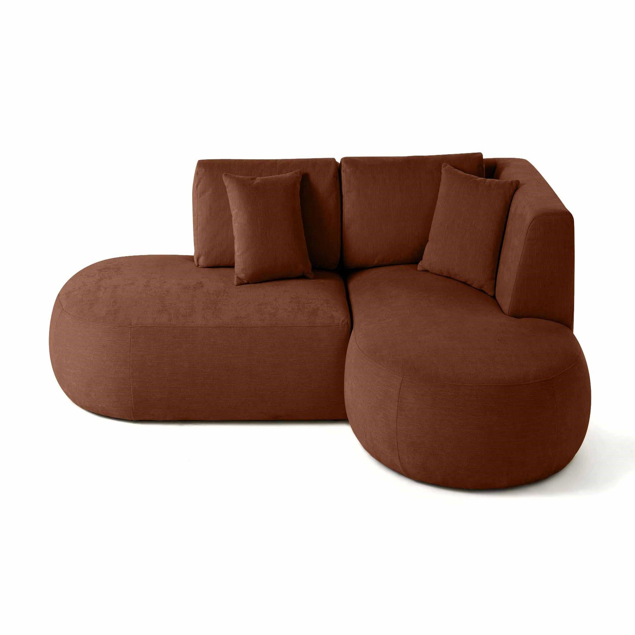 Voir la diapositive 1 : LISA DESIGN Santorini - canapé modulable d'angle droit - 4 places - en tissu texturé