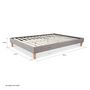 Voir la diapositive 3 : HomeStyle4U Lit capitonné avec matelas et sommier 120x200