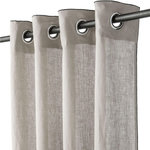 BATON ROUGE Rideau 100% lin lavé naturel. Coloris disponibles : Gris