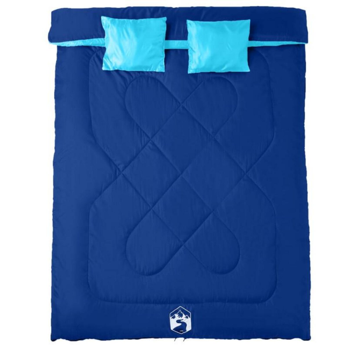 VIDAXL Sac de couchage double et oreillers adultes camping 3 4 saisons